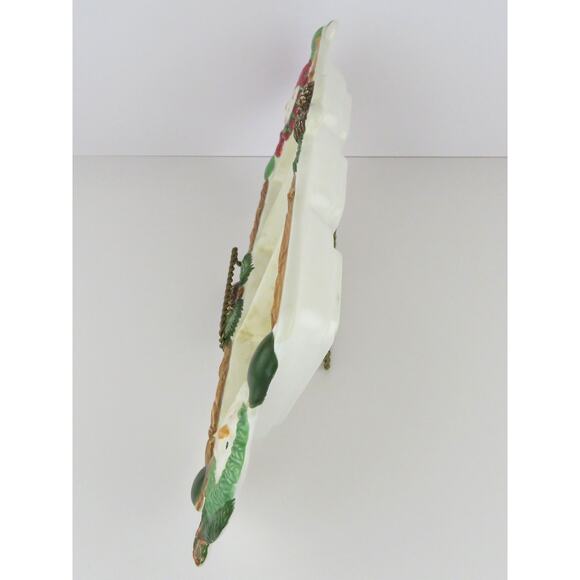 BICO Snowman Divided Serving Tray 16” Ceramic Christmas 3Section Holiday Platter - Picture 8 of 10